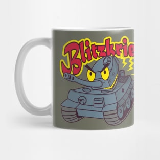 Cartoon tiger tank and blitzkrieg Mug